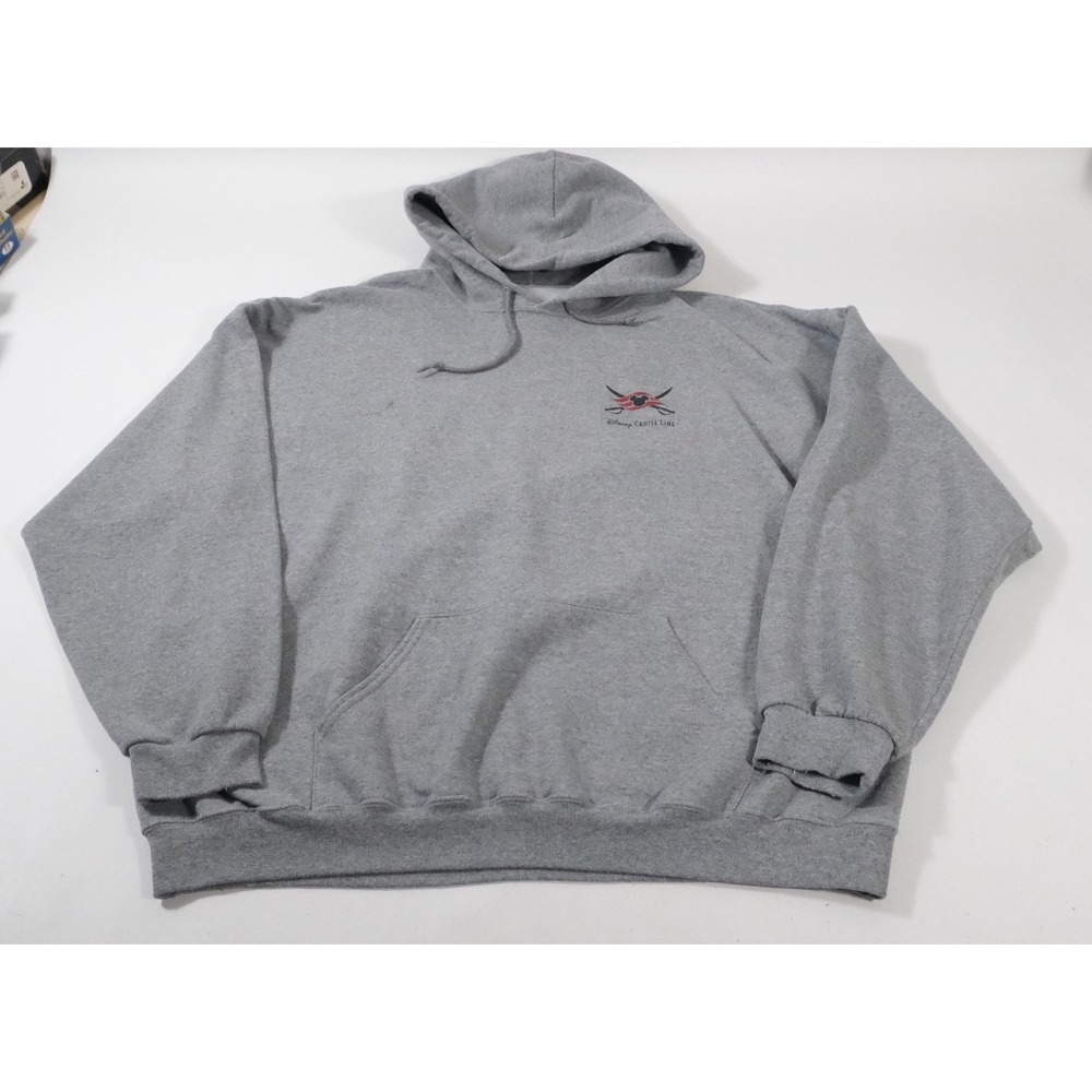 Disney Hoodie Mens XXL Gray Disney Cruise Line Pirates Of The Caribbean Graphic